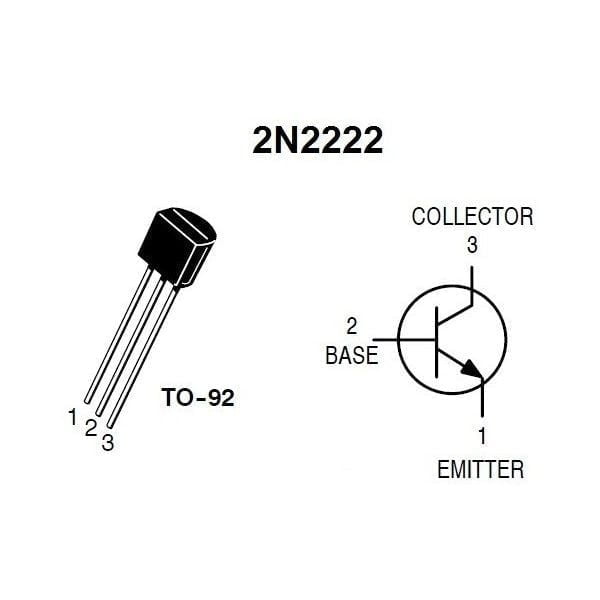 50Pcs NPN Transistor TO-92 2N2222A 2N2222 High quality 